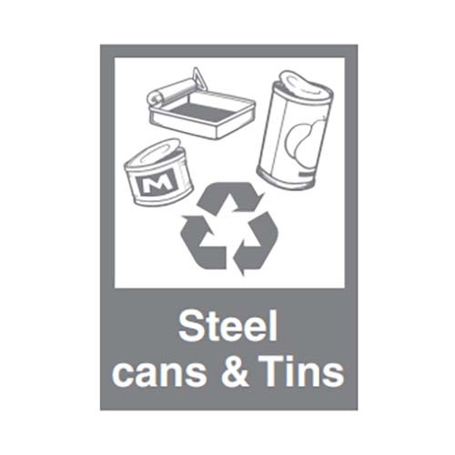 Brady Recycling/Environment Sign - Steel Cans & Tins1