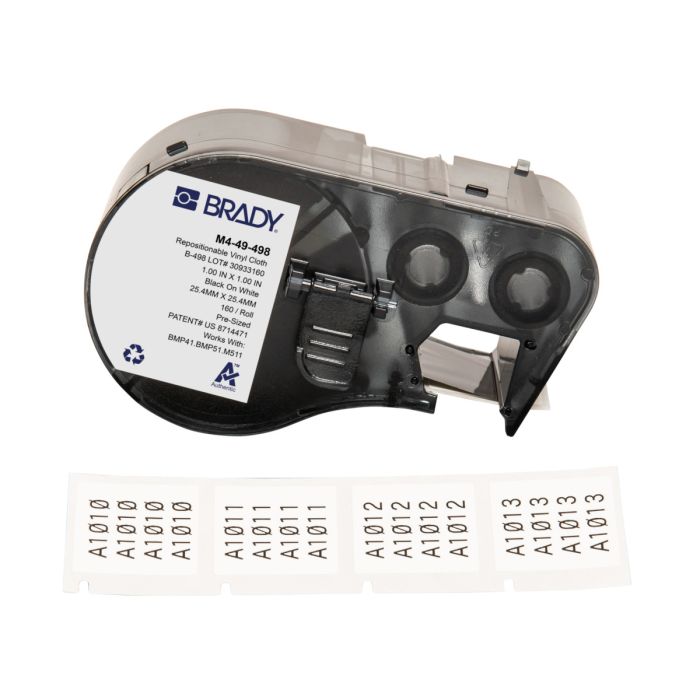 Brady Repositionable Multi - Purpose Vinyl Cloth Label - AIMS Industrial Supplies