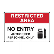 Brady Restricted Area Sign - No Entry Authorised Personnel Only1