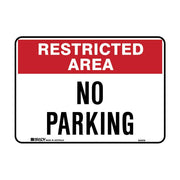 Brady Restricted Area Sign - No Parking - AIMS Industrial Supplies