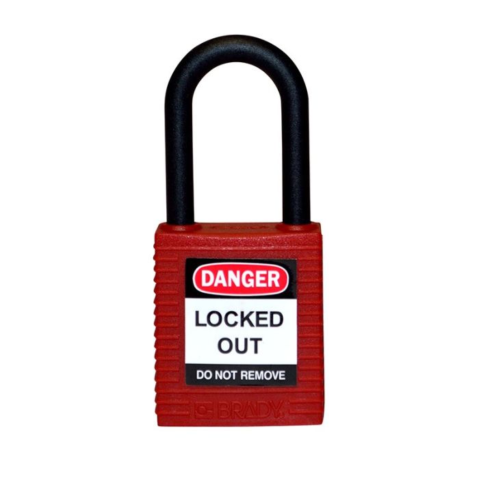 Brady Safety Padlock - Nylon Shackle - AIMS Industrial Supplies