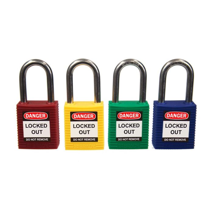 Brady Safety Padlock - Stainless Steel Shackle - AIMS Industrial Supplies