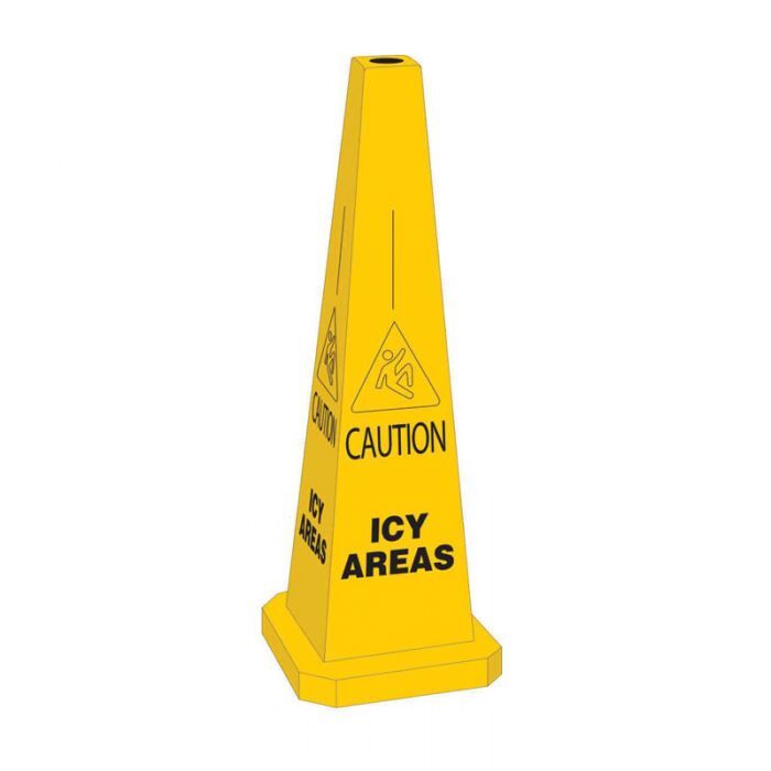 Brady Safety Traffic Cone Icy Areas 89cm Yellow/Black