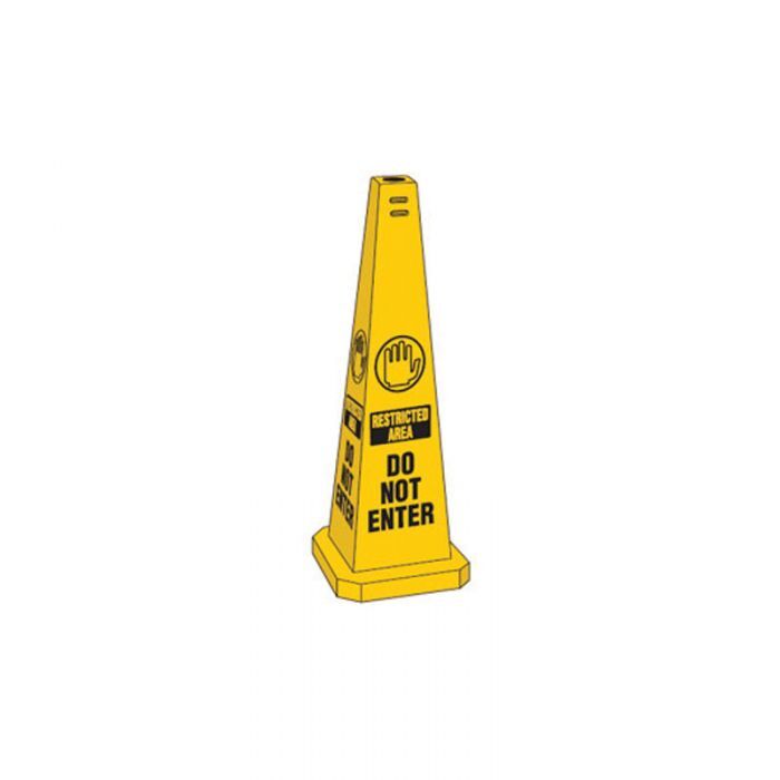 Brady Safety Traffic Cone Restricted Area Do Not Enter 89cm Yellow/Black