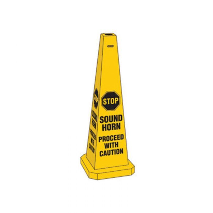 Brady Safety Traffic Cone Stop Sound Horn Proceed With Caution