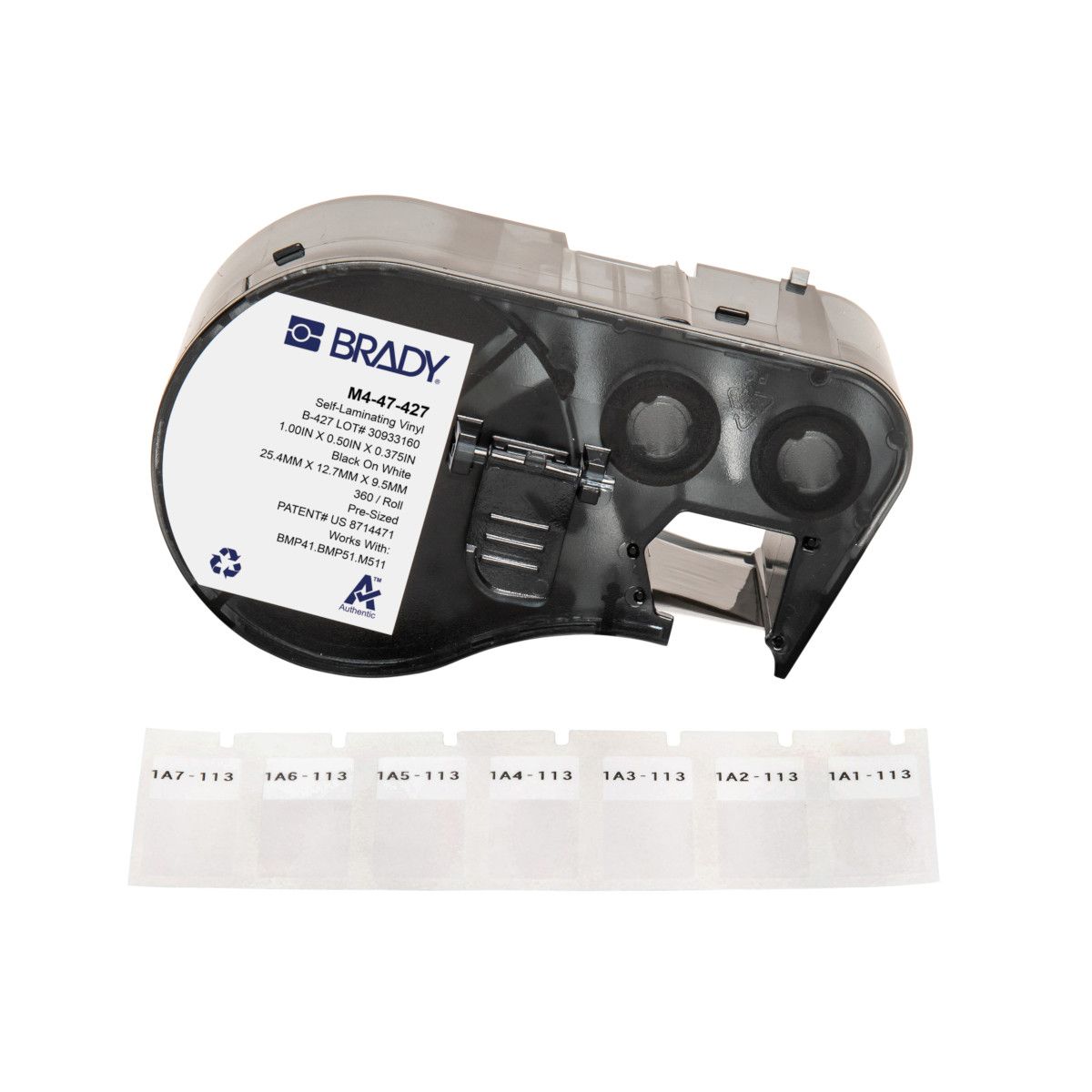 Brady Self - Laminating Vinyl Wrap Around Label - AIMS Industrial Supplies