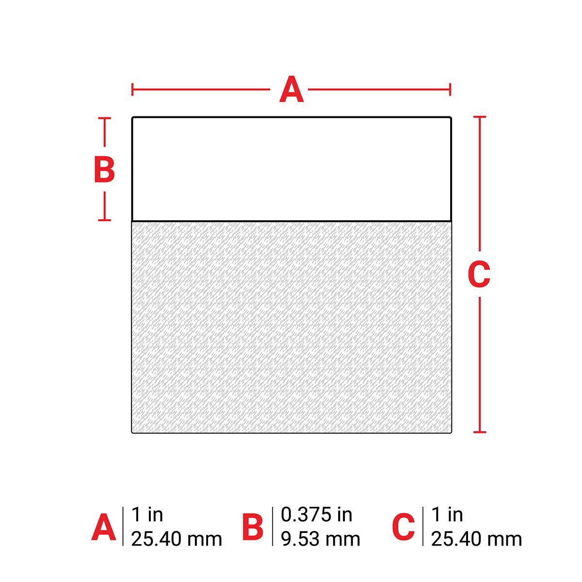 Brady Self - Laminating Vinyl Wrap Around Wire & Cable Label - 25.40 x 25.40mm, Clear/White - AIMS Industrial Supplies
