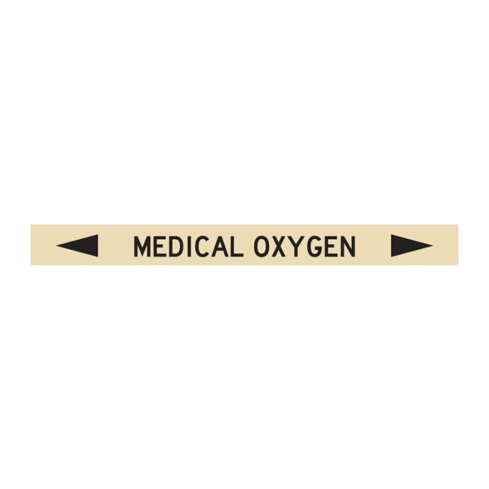 Brady Self - Sticking Vinyl Pipe Marker - Medical Gases - AIMS Industrial Supplies