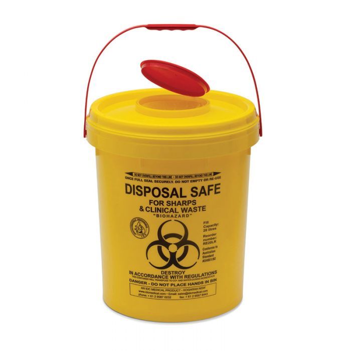 Brady Sharps & Clinical Waste Bin - 20L1