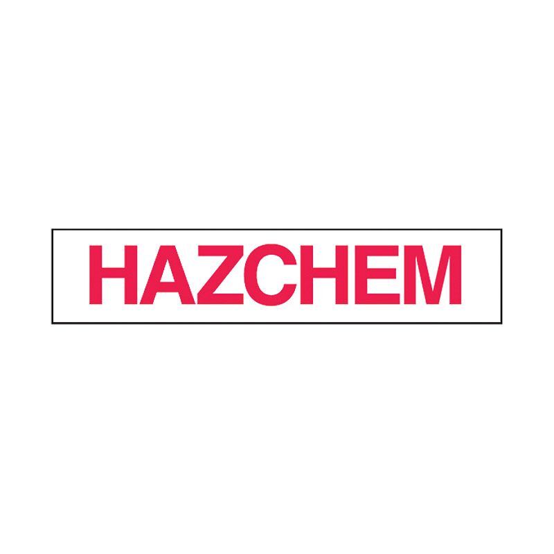 Brady Sign - Hazchem 125 x 600mm Metal