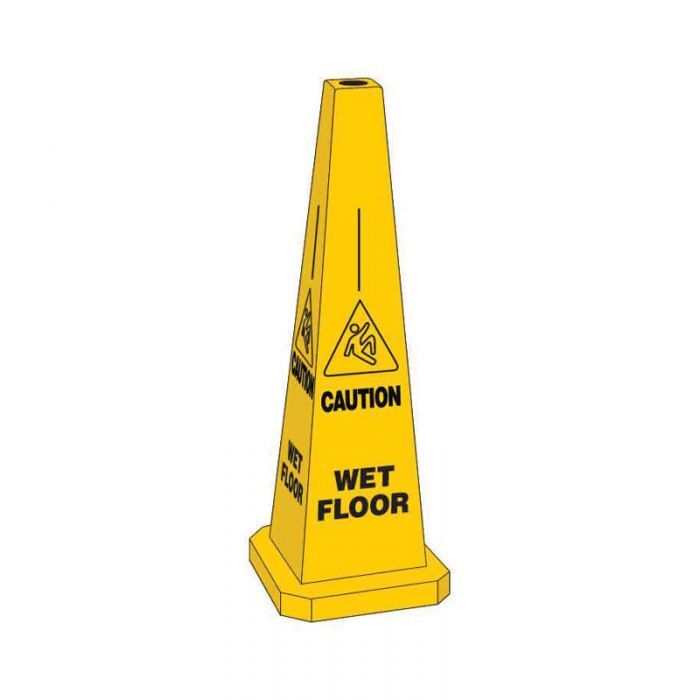 Brady Standard Safety Cone Wet Floor 89cm Yellow/Black