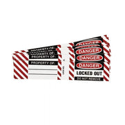 Brady Steel Padlock Danger Label - 6/Pack1