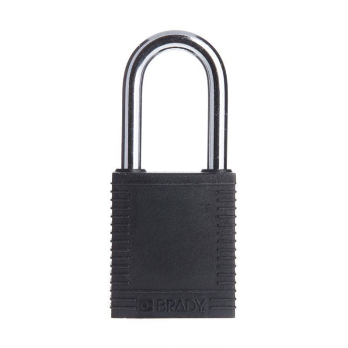 Brady Steel Shackle Safety Plus Padlock Black