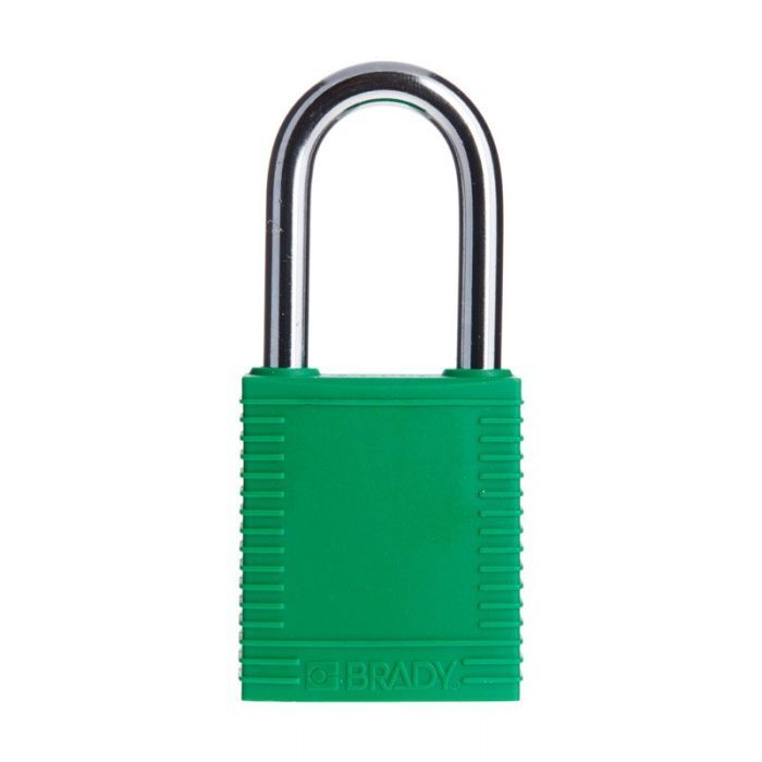 Brady Steel Shackle Safety Plus Padlock Green