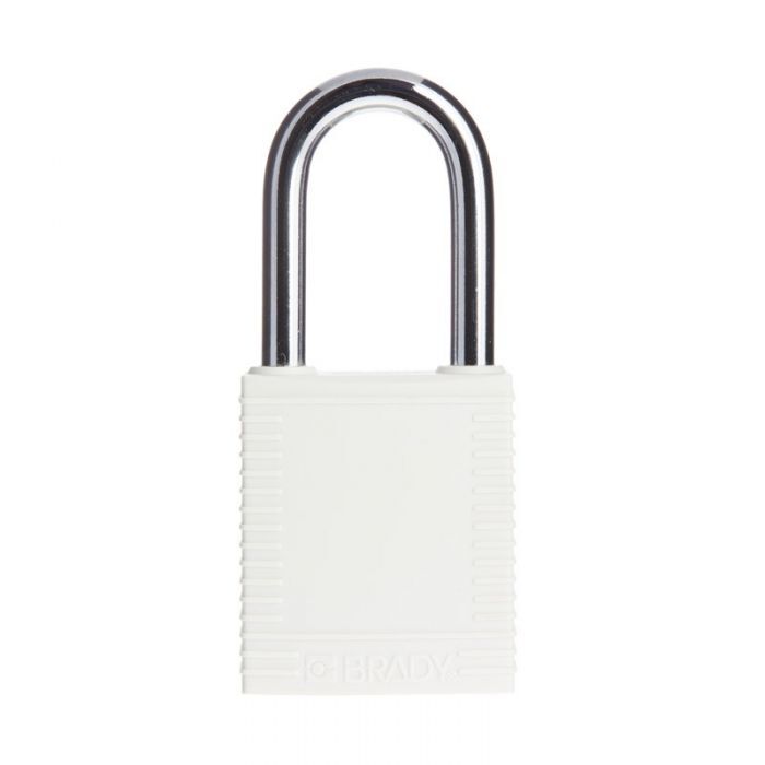 Brady Steel Shackle Safety Plus Padlock White