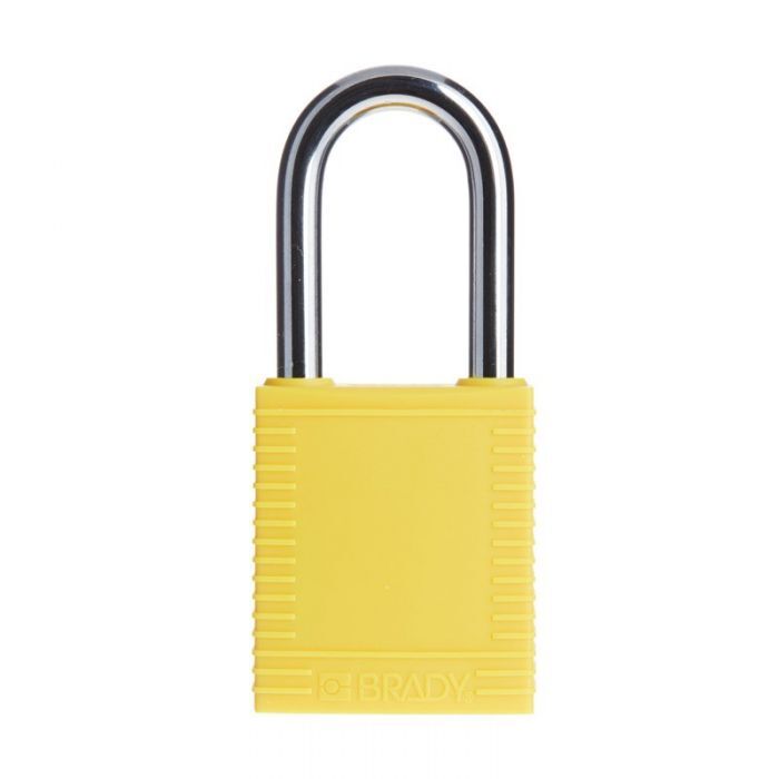 Brady Steel Shackle Safety Plus Padlock Yellow