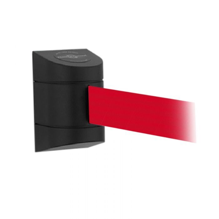 Brady Tensabarrier Wall Mount Barrier Black W/ Webbing - AIMS Industrial Supplies
