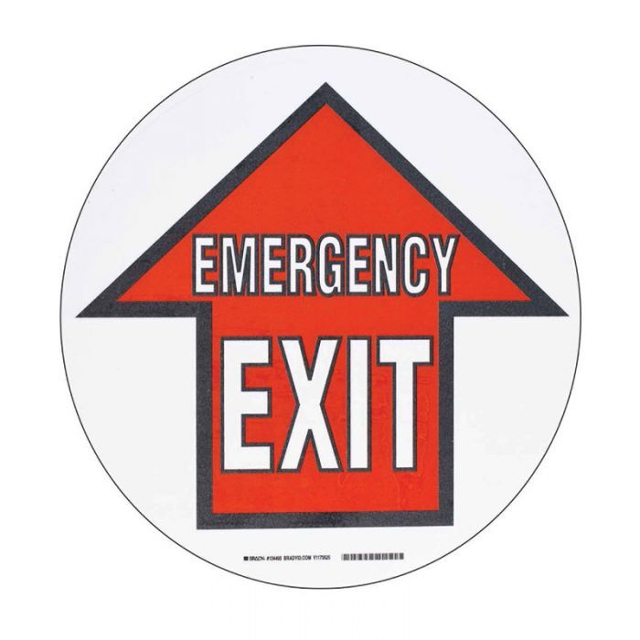 Brady Toughstripe Floor Sign - 430mm Diameter - AIMS Industrial Supplies