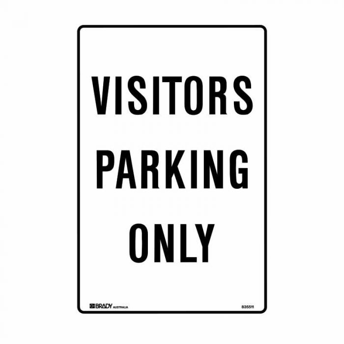Brady Traffic & Parking Sign - Visitors Parking Only - AIMS Industrial Supplies