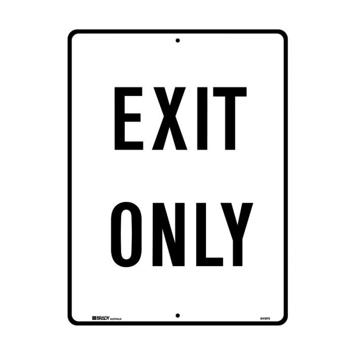 Brady Traffic Site Safety Sign - Exit Only - AIMS Industrial Supplies