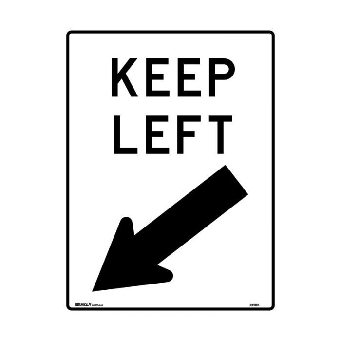 Brady Traffic Site Safety Sign - Keep Left - AIMS Industrial Supplies