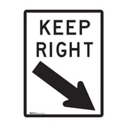 Brady Traffic Site Safety Sign - Keep Right 450 x 600mm C1 Ref Al