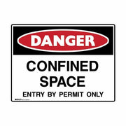 Brady UltraTuff Sign - Danger Confined Space Entry By Permit Only - AIMS Industrial Supplies