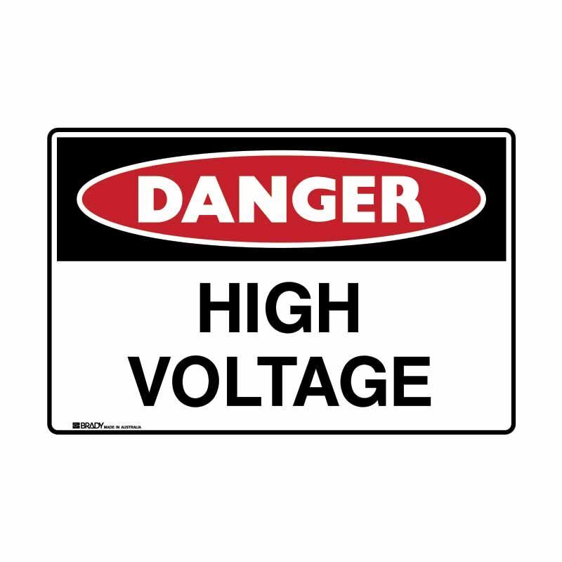 Brady UltraTuff Sign - Danger High Voltage - AIMS Industrial Supplies