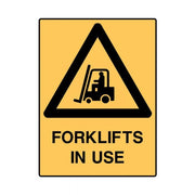 Brady UltraTuff Sign - Forklifts In Use - AIMS Industrial Supplies