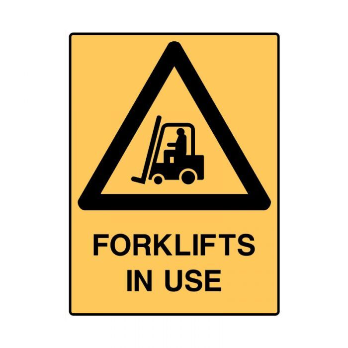 Brady UltraTuff Sign - Forklifts In Use - AIMS Industrial Supplies