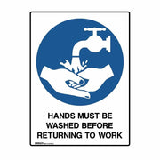 Brady UltraTuff Sign - Hands Must Be Washed Before Returning To Work1