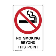 Brady UltraTuff Sign - No Smoking Beyond This Point - AIMS Industrial Supplies