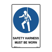 Brady UltraTuff Sign - Safety Harness Must Be Worn - AIMS Industrial Supplies