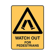 Brady UltraTuff Sign - Watch Out For Pedestrians - AIMS Industrial Supplies
