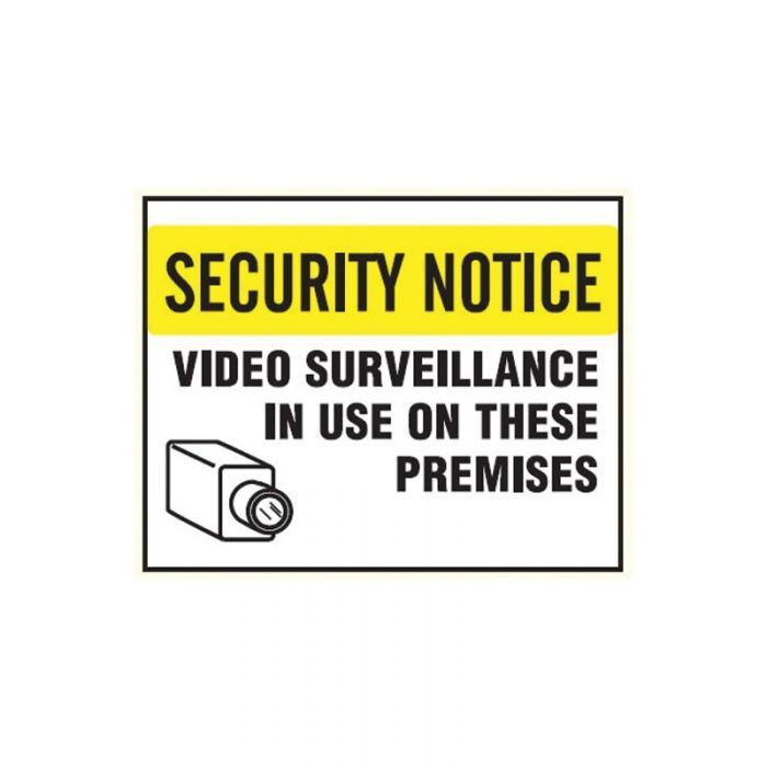 Brady Video Surveillance In Use On These Premesis 250 x 180mm Self-Adhesive Vinyl