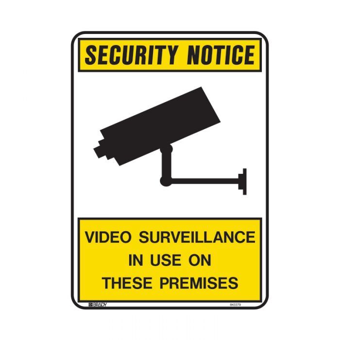 Brady Video Surveillance In Use On These Premises - AIMS Industrial Supplies