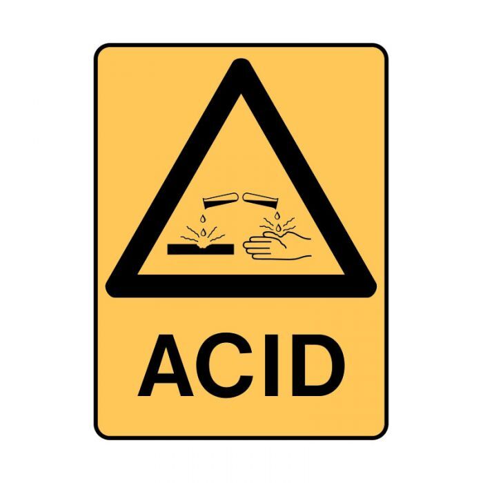 Brady Warning Sign - Acid - AIMS Industrial Supplies