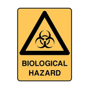 Brady Warning Sign - Biological Hazard 250 x 180mm Self-Adhesive Vinyl