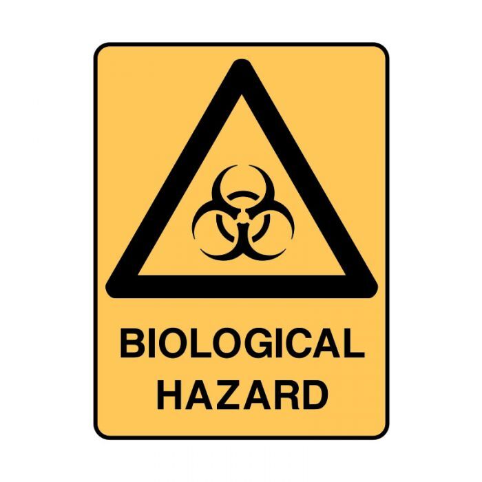 Brady Warning Sign - Biological Hazard 450 x 300mm Polypropylene