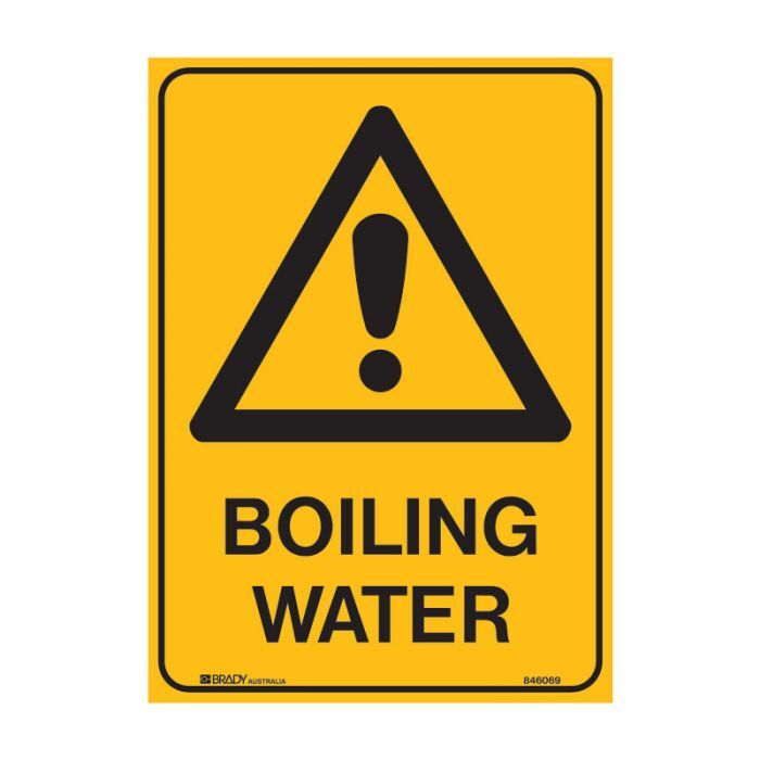 Brady Warning Sign - Boiling Water - AIMS Industrial Supplies