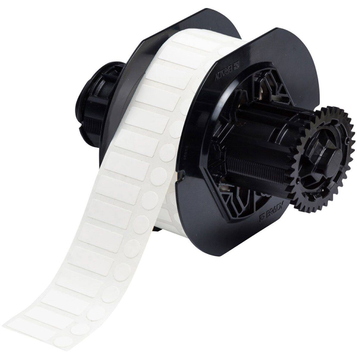 BradyB33-126-499 Aggressive Adhesive Multi-Purpose Nylon Label - 22.86 x 12.70mm, 12.70mm Diameter White