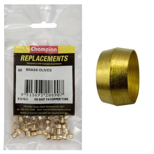 Brass Olive Assortment Refill Suit to Copper Tube - AIMS Industrial Supplies