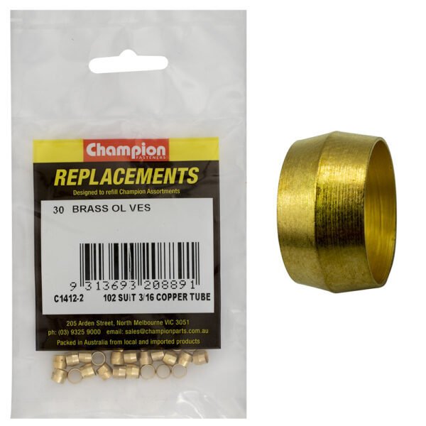 Brass Olive Assortment Refill Suit to Copper Tube - AIMS Industrial Supplies