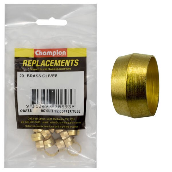 Brass Olive Assortment Refill Suit to Copper Tube - AIMS Industrial Supplies