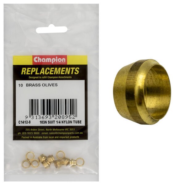 Brass Olive Assortment Refill Suit to Nylon Tube - AIMS Industrial Supplies