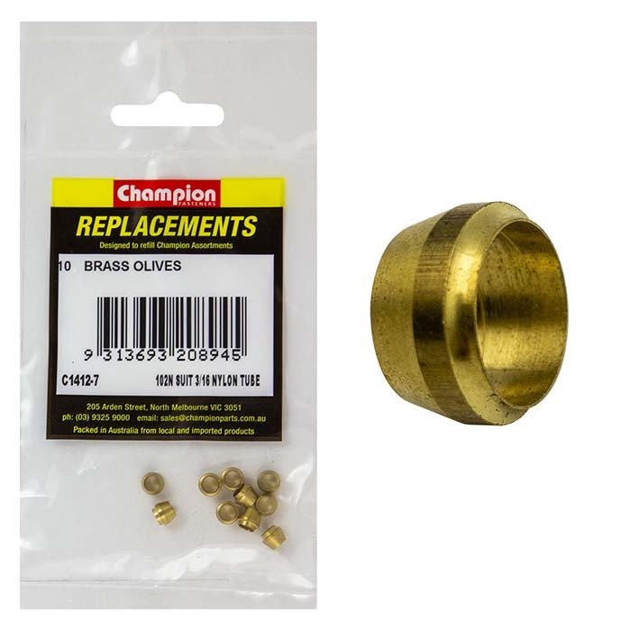 Brass Olive Assortment Refill Suit to Nylon Tube - AIMS Industrial Supplies