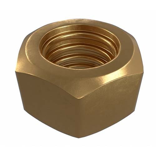 BSW Hex Nut, Brass - AIMS Industrial Supplies