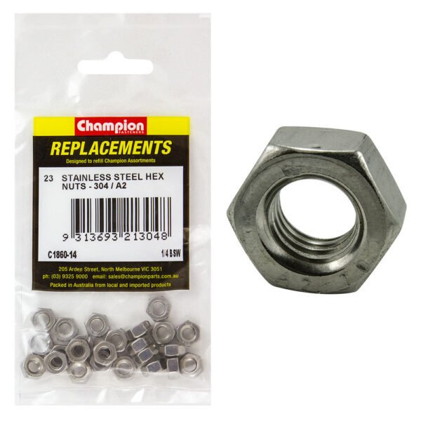 BSW Stainless Steel Hex Nut Assortment Refill - AIMS Industrial Supplies
