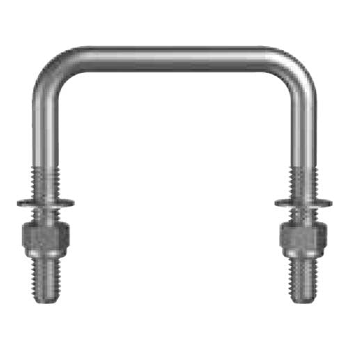 BSW U Bolt Square Nyloc & Washer Mild Steel - AIMS Industrial Supplies