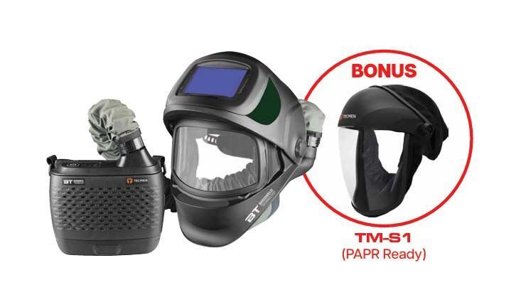 BT / Tecmen PAPR Freflow V1 iEXP TM1000 950S With Bonus TM-S1 Faceshield1